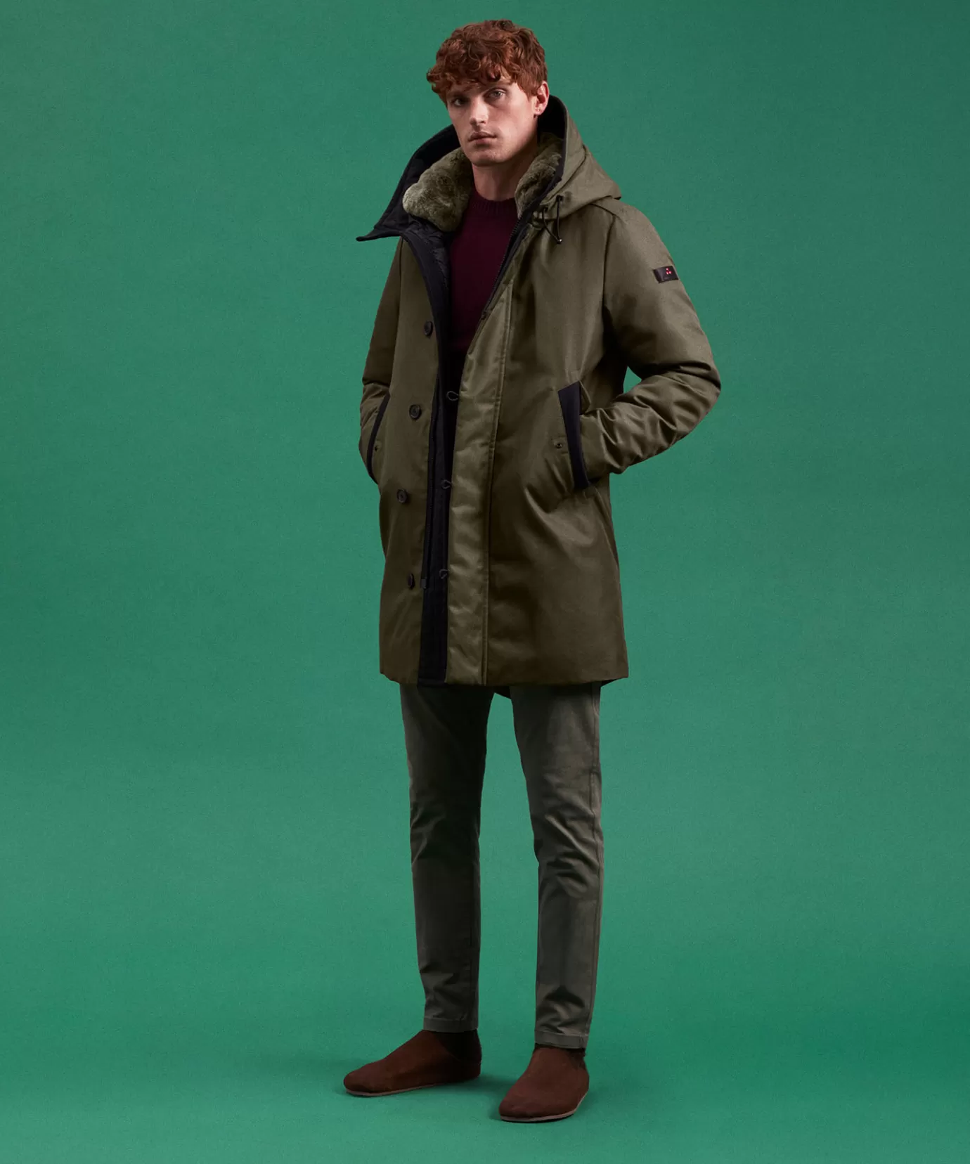 Clearance Peuterey Kasa Sl 00 Fur Leaf Green