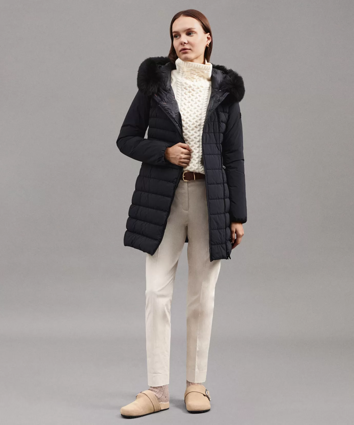 Outlet Peuterey Seriola Ml 04 Fur Crow