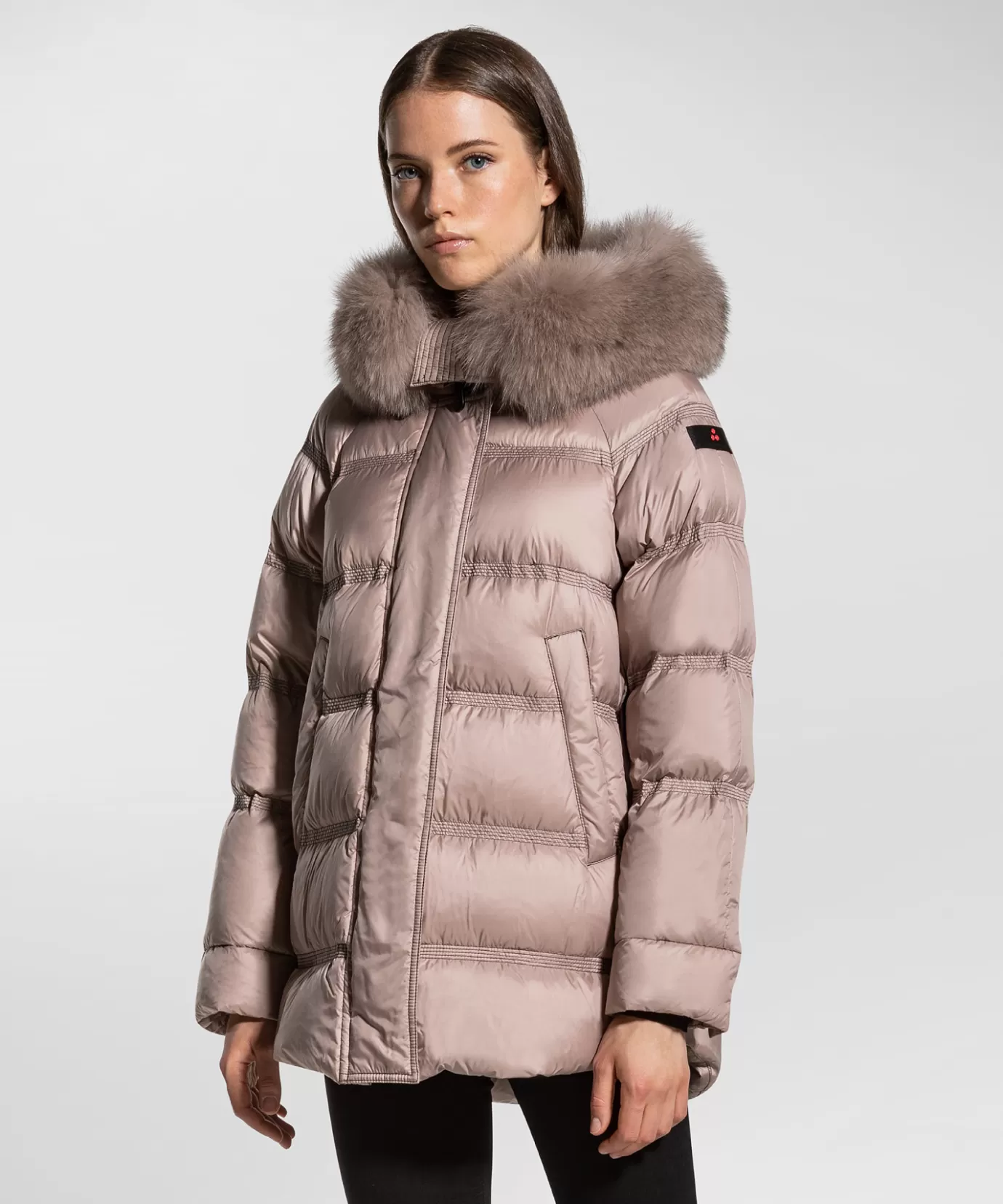 Shop Peuterey Takan Mq 02 Fur Opal Grey